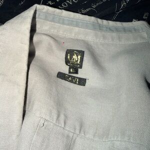 Cavi Men's Gray Casual Button Down Shirt